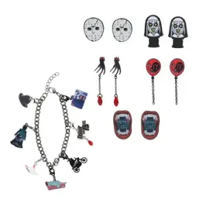 13 Days of Classic Horror Bracelet with Mystery Charms Playful Designs Monster Accents