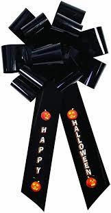 25" PRINTED BOW HAPPY HALLOWEEN WITH DOORHOOK Frightening Ornaments