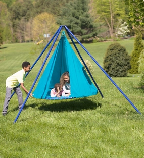 Seasonal Fun 60-Inch Sky Island Round Swing and Stand Set