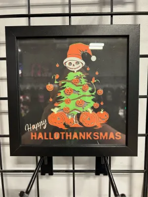 8x8 Happy Hallothanksmas Shadowbox Mystical Accessories Scary Supplies