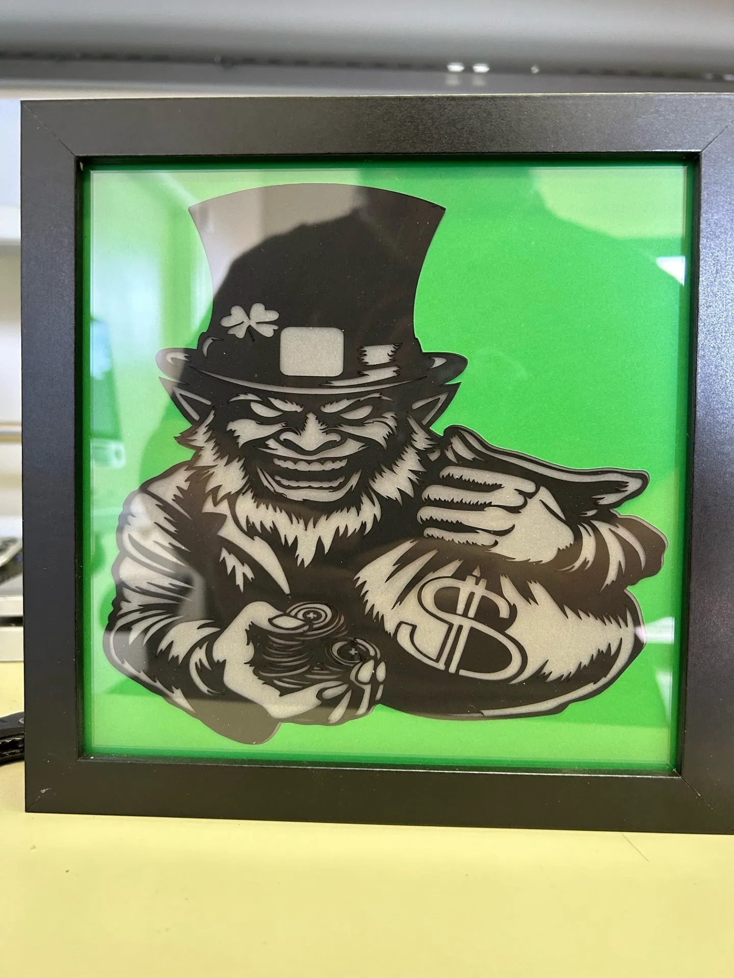 8x8 Leprechaun Shadowbox Scary Crafts