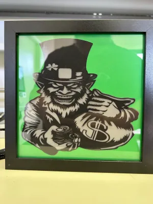8x8 Leprechaun Shadowbox Scary Props