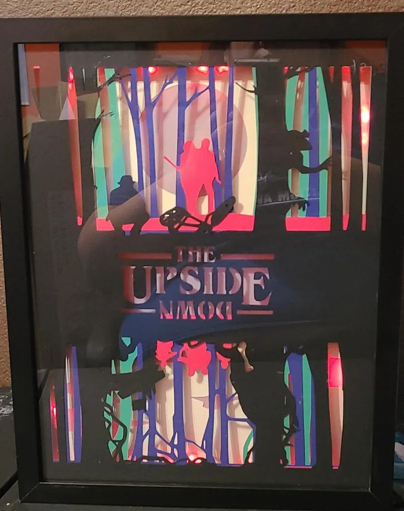 8x8 Stranger Things Shadowbox Frightening Figures