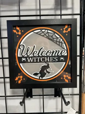 Enchanting Ornaments Eerie Designs 8x8 Welcome Witches Shadowbox