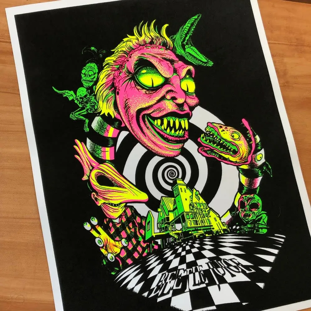 Beetlejuice Blacklight Poster Mystical Party Enchanting Party