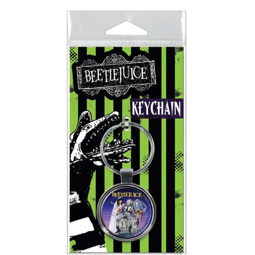 Beetlejuice Poster Keychain Monster Figures Enchanting Ornaments