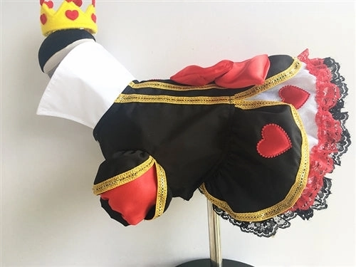 Big Bow and Hearts Queen Dress Dog Costume Wicked Accessories Creepy Ornaments