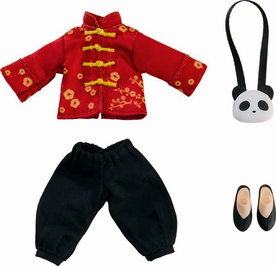 Miniature Merchandise Nendoroid Doll Outfit Set Short Length Chinese Outfit Red