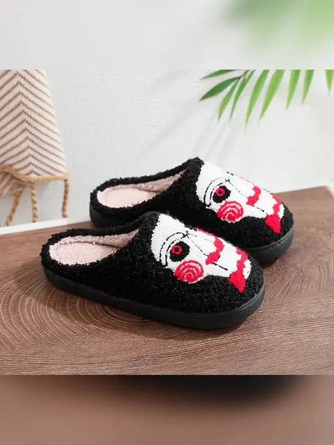 Halloween Billy Fleece Slipper Ghostly Accents Spooky Decor