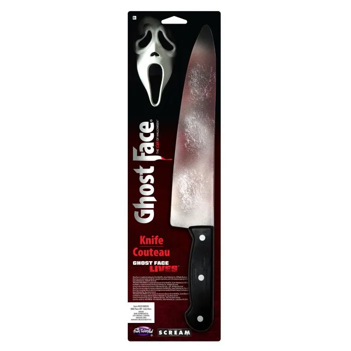 Ghostly Party Ghost Face 15" Bloody Butcher Knife
