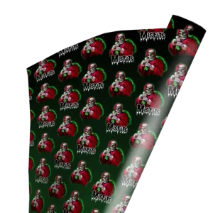 MISFITS - CRIMSON CRINGLE WRAPPING PAPER Spooky Accents Ghostly Props