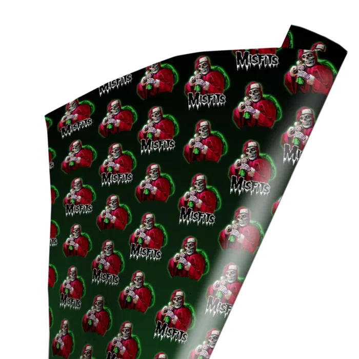 MISFITS - CRIMSON CRINGLE WRAPPING PAPER Spooky Accents Ghostly Props