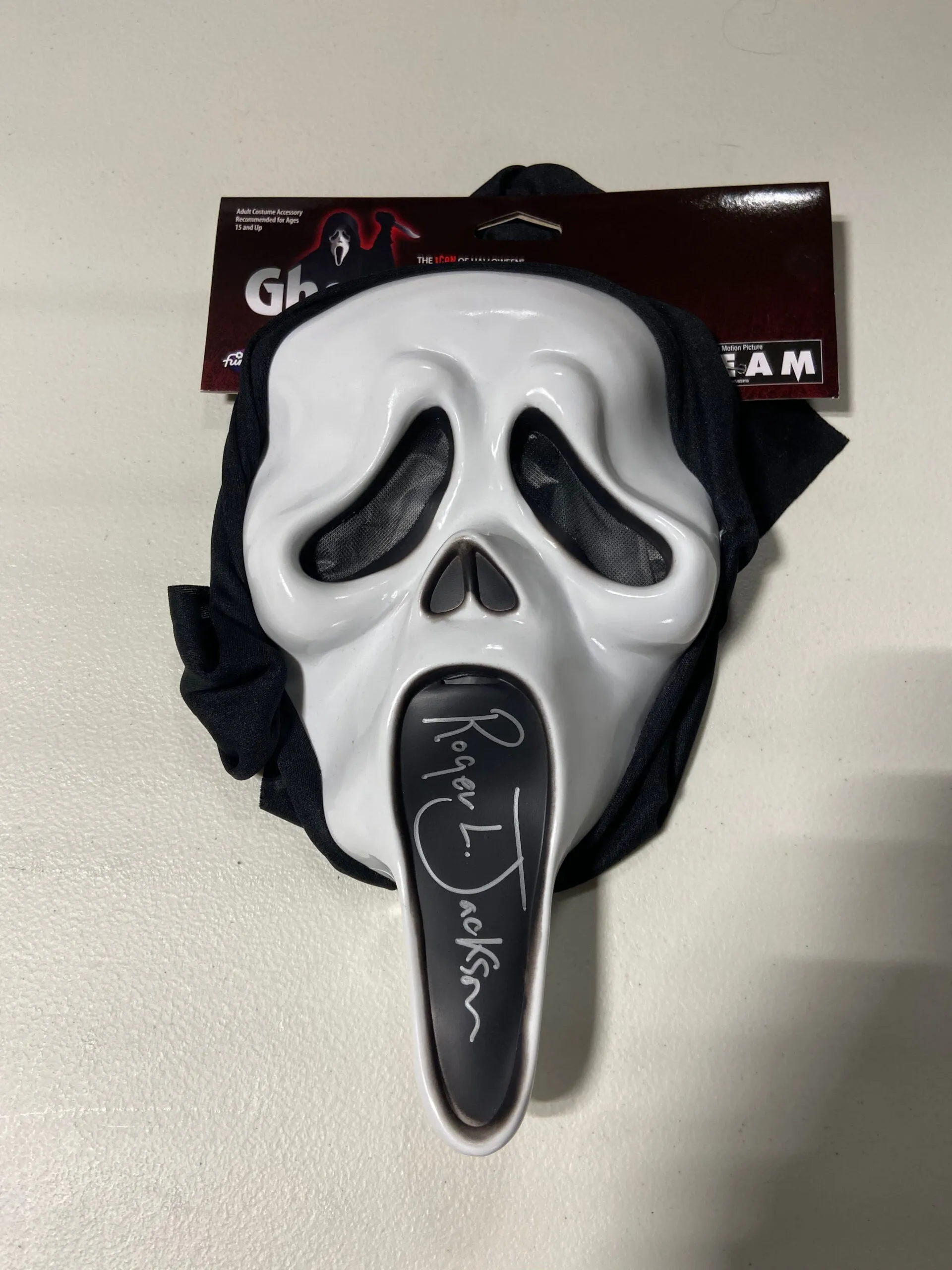 Ghostly Props Roger L. Jackson Autographed Ghostface Mask (JSA Certified)