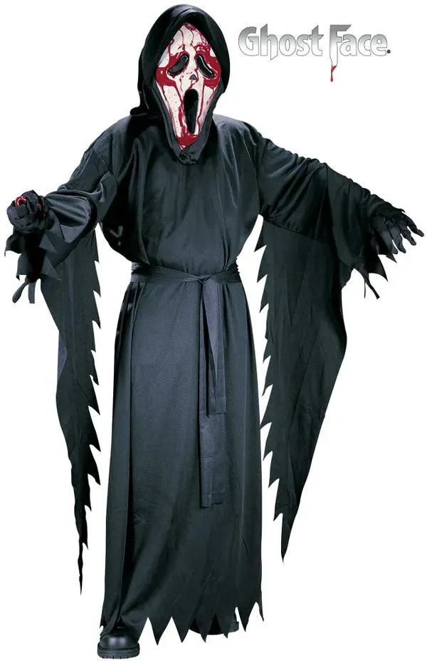 Frightening Decor Child-Sized Bleeding Ghost Face Costume
