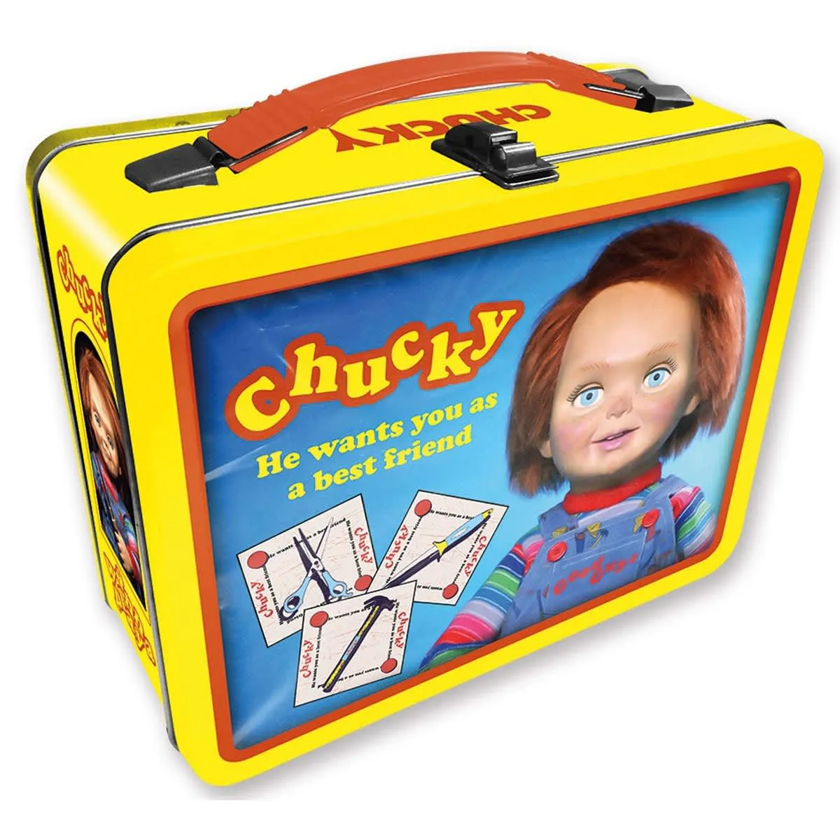 Enchanting Decorations Scary Ornaments Child's Play - Chucky Gen 2 Fun Lunch Box Tin Tote