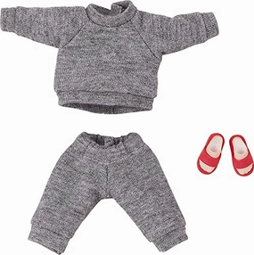 Shelving Decoration Nendoroid Doll Outfit Set Sweatshirt and Sweatpants (Gray)
