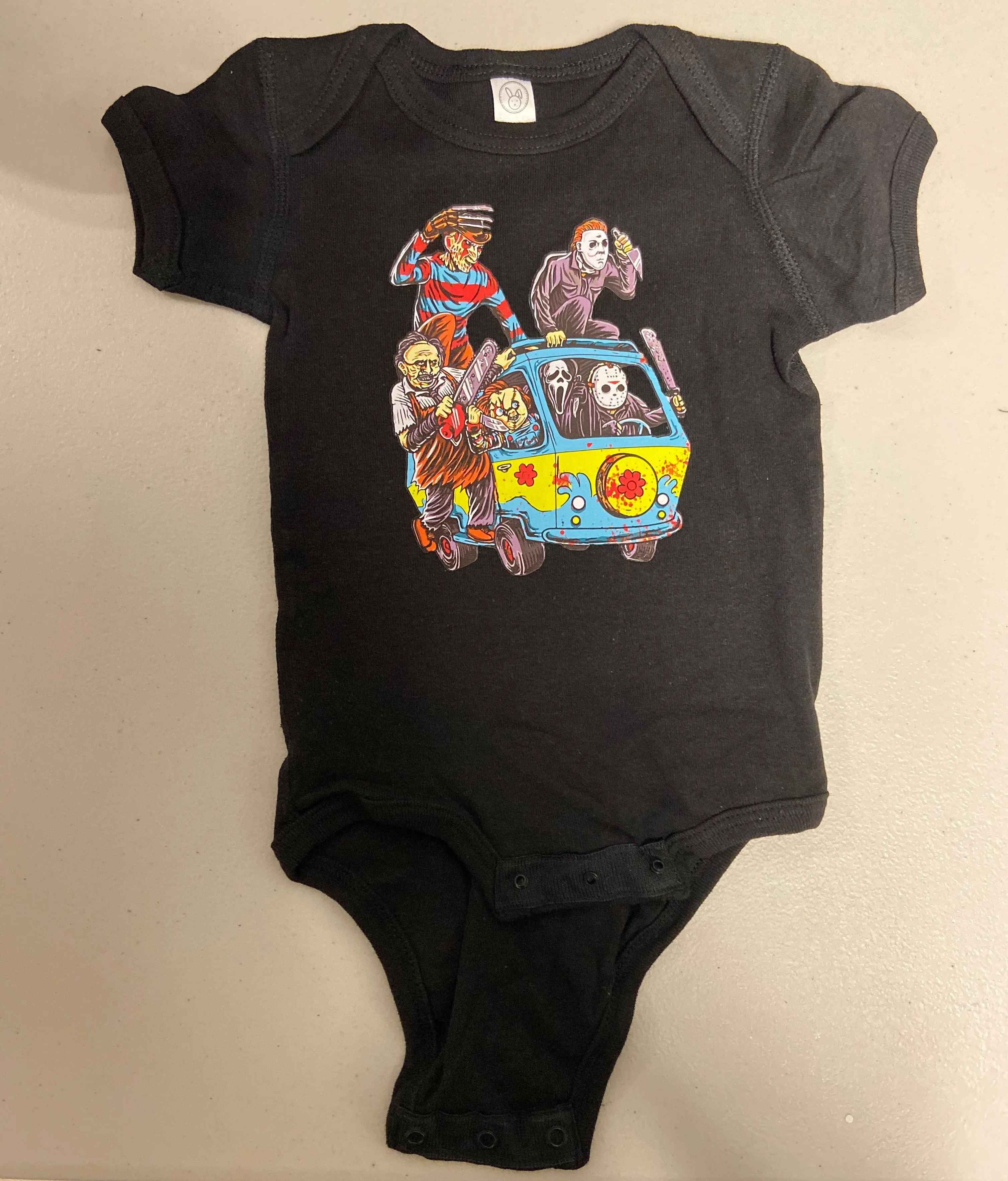 Fade Resistant Finish Sweat Absorbent Inner Layer Scooby Slashers Onesie or Youth Tee