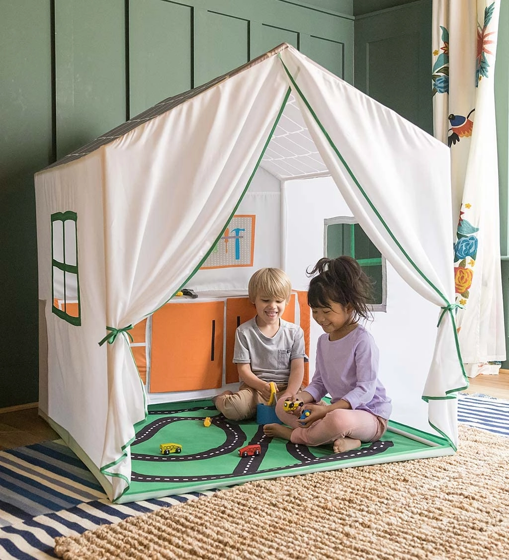 Fabric Garage and Tool Workshop Playhouse Yoga Pose Earth Science