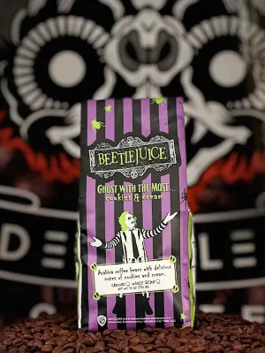Spooky Masks Dead Sled Coffee - Beetlejuice Ghost With The Most Ground Coffee