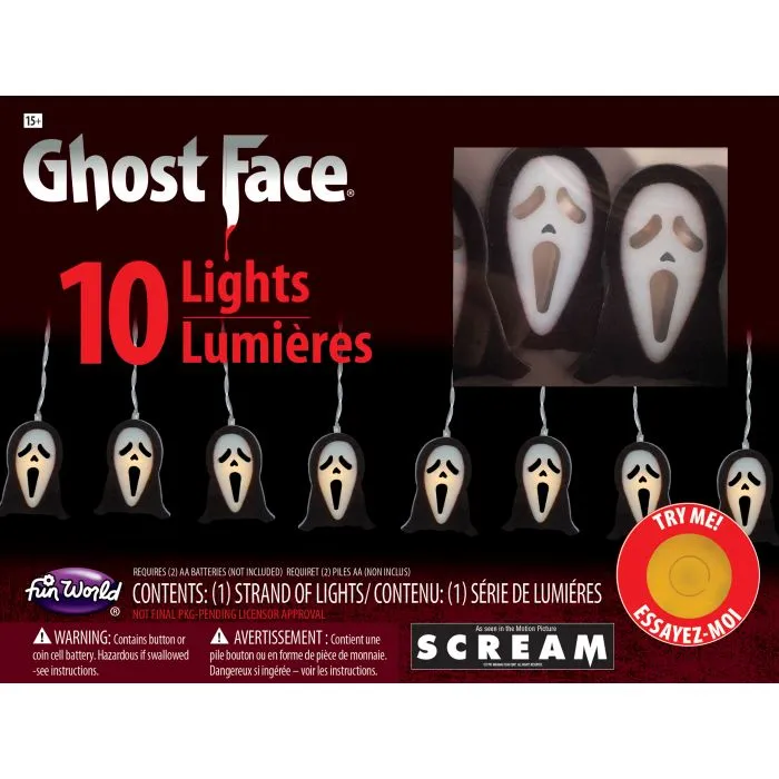 10 Ghost Face? String Lights Mysterious Ornaments