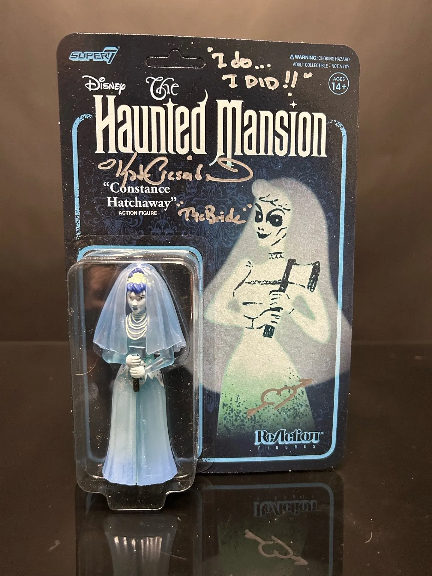 Kat Cressida Signed Haunted Mansion Constance Hatchaway Reaction Figure Mystical Lights Creepy Lights