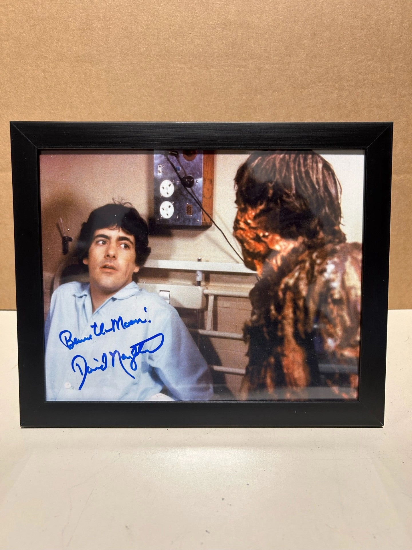 DAVID NAUGHTON American Werewolf in London Signed 8x10 Framed Photo - V6 Mysterious Crafts Eerie Treats