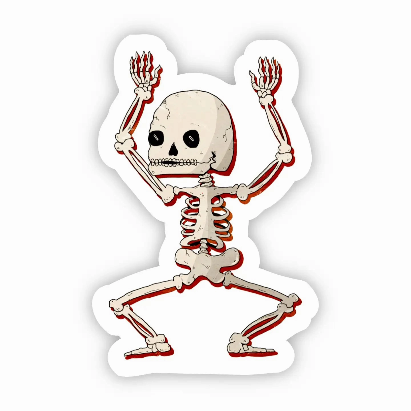 Scary Displays Dancing Skeleton Halloween Sticker