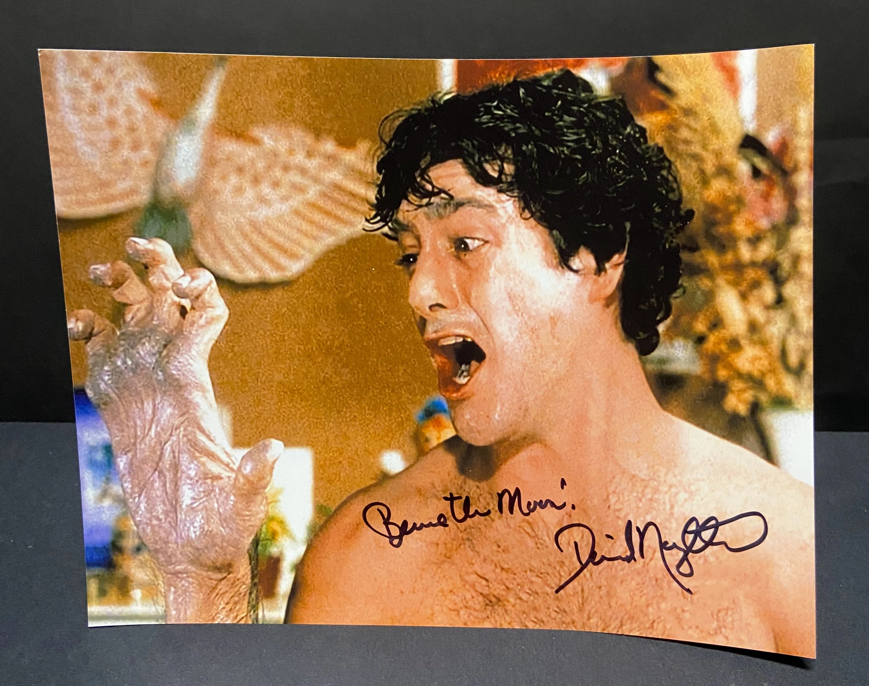 Mysterious Figures DAVID NAUGHTON Signed An American Werewolf in London 8x10 Photo - V2