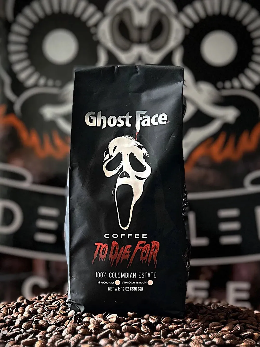 Dead Sled Coffee - Ghost Face Coffee ?C 100% Colombian Estate Ground Coffee Mystical Treats