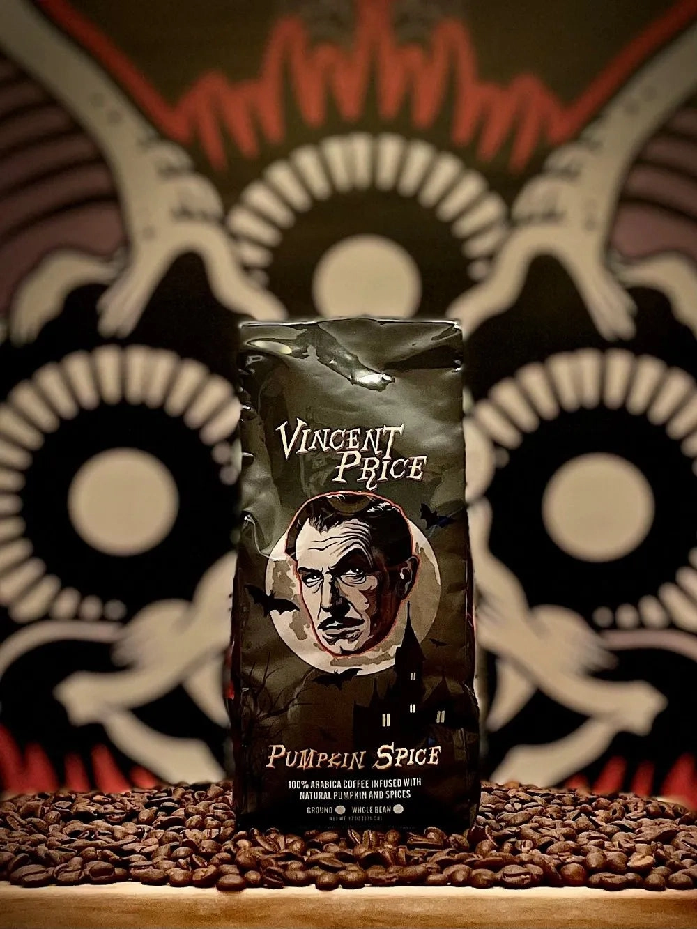 Fantastic Accessories Dead Sled Coffee - Vincent Price Pumpkin Spice Ground Coffee
