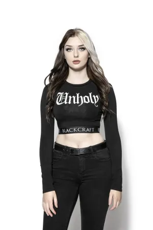 Unholy - Women's Long Sleeve Crop DoubleStitched