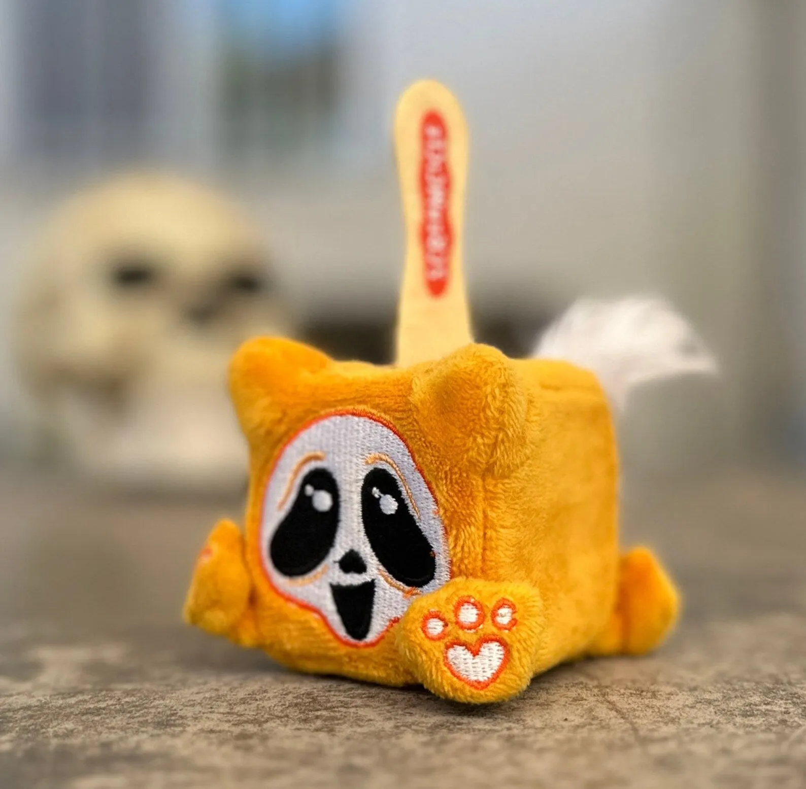 Squaredy Cats - Screamcicle mini plush Whimsical Crafts Ghostly Decorations