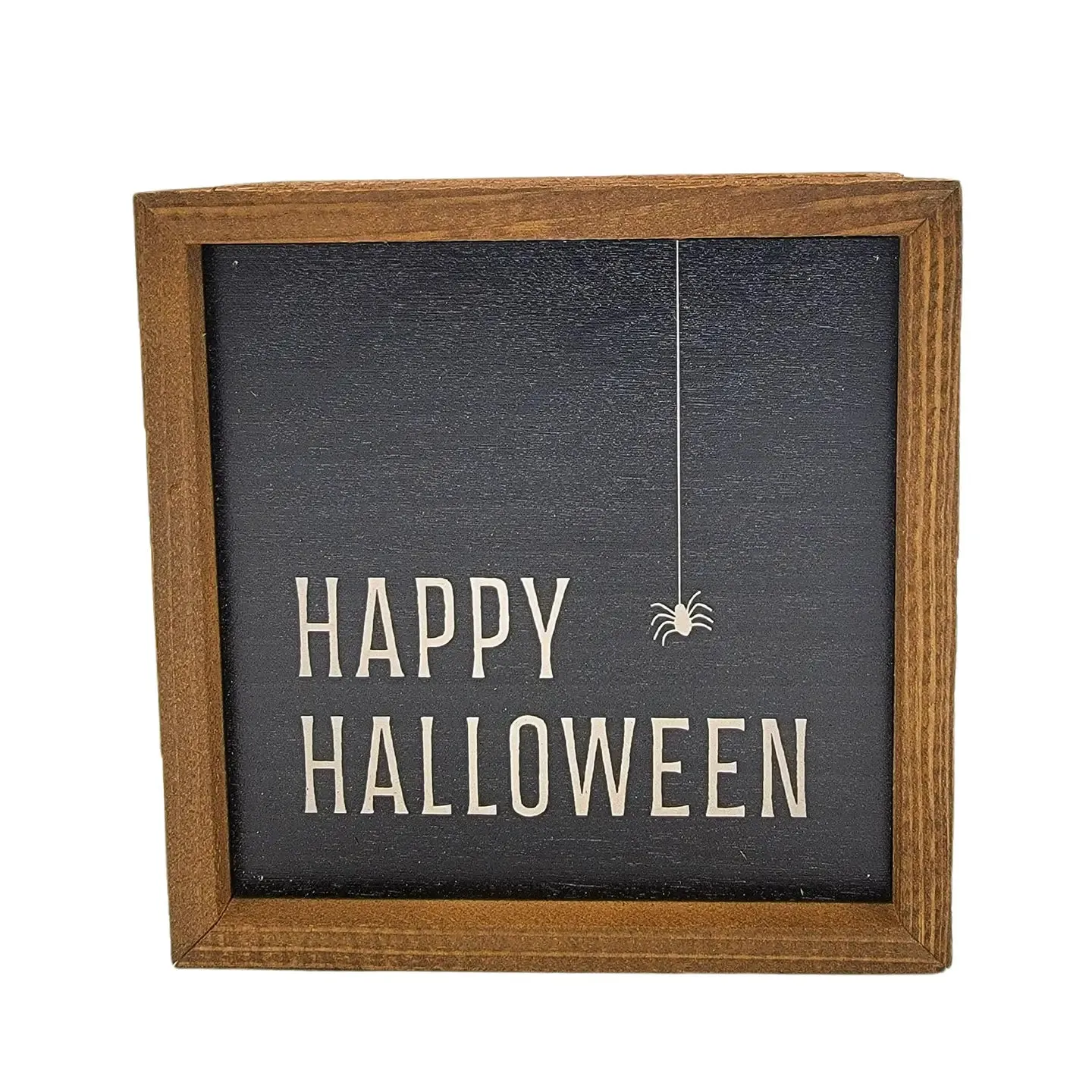 6x6 Happy Halloween Spider - Fall Decor - Halloween Sign Whimsical Decor