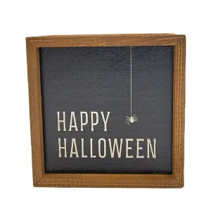 6x6 Happy Halloween Spider - Fall Decor - Halloween Sign Whimsical Decor