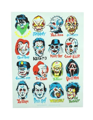 Monster Figures Bootleg Monsters Blacklight Poster