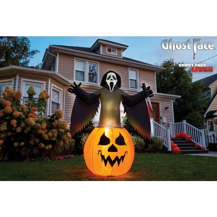 Ghost Face Pumpkin Lawn Inflatable Frightening Props Fantastic Supplies