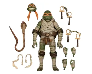 Universal Monsters x Teenage Mutant Ninja Turtles Ultimate Michelangelo as The Mummy Mysterious Decorations Ghoulish Designs