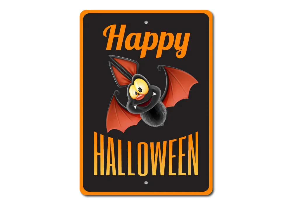 Happy Halloween Bat Sign Frightening Crafts