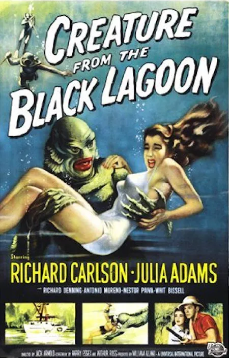 Creature From The Black Lagoon Movie Poster Ghostly Accessories Haunted Decorations
