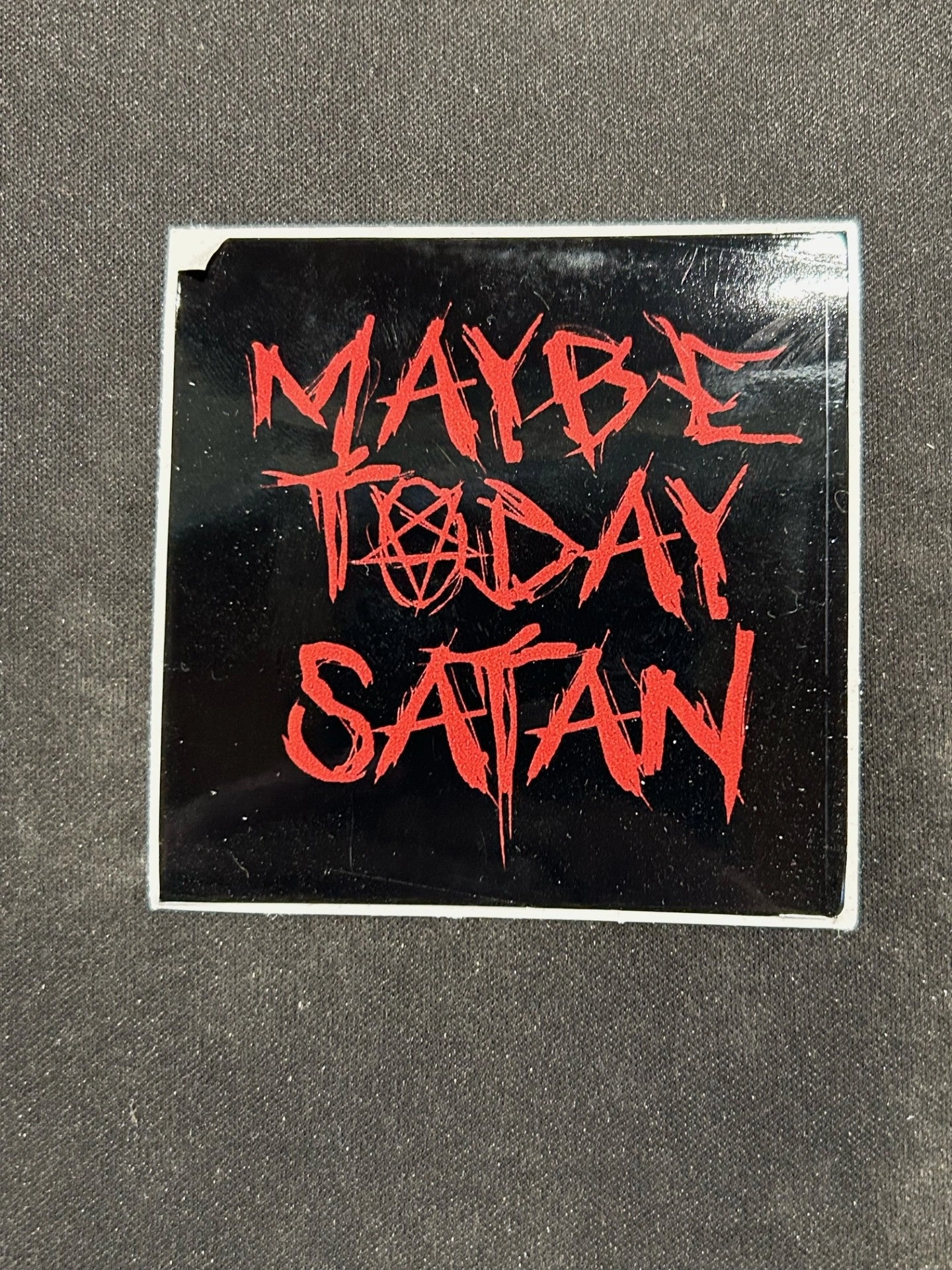 Mysterious Crafts Creepy Decorations Maybe Today Satan Sticker