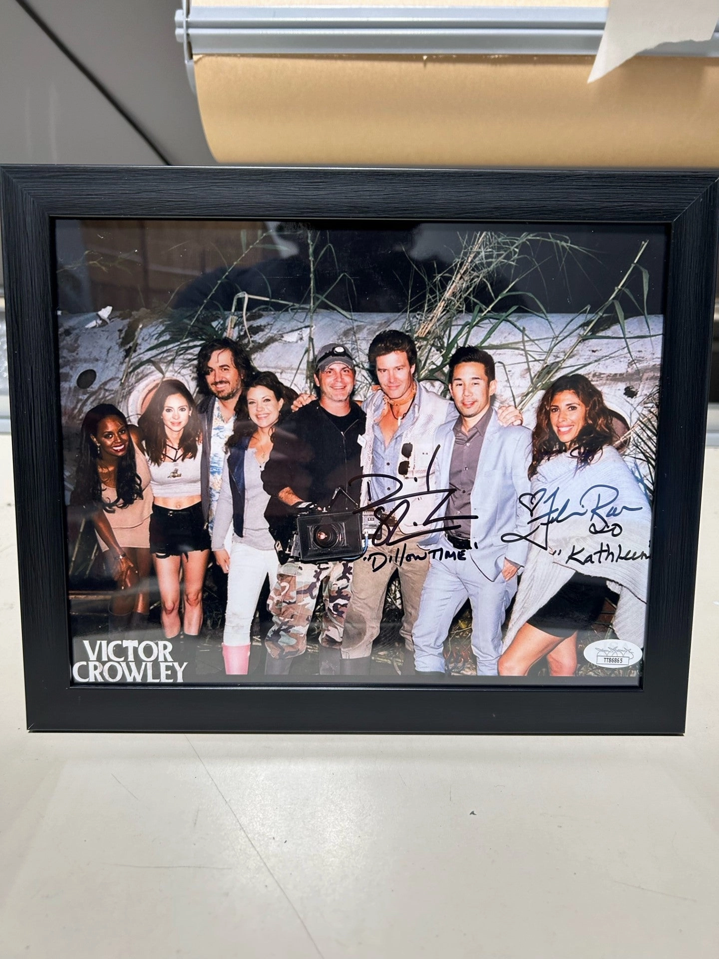 Playful Decor Creepy Designs Felissa Rose and Dave Sheridan Signed Victor Crowley 8x10 Photo JSA Certified Framed