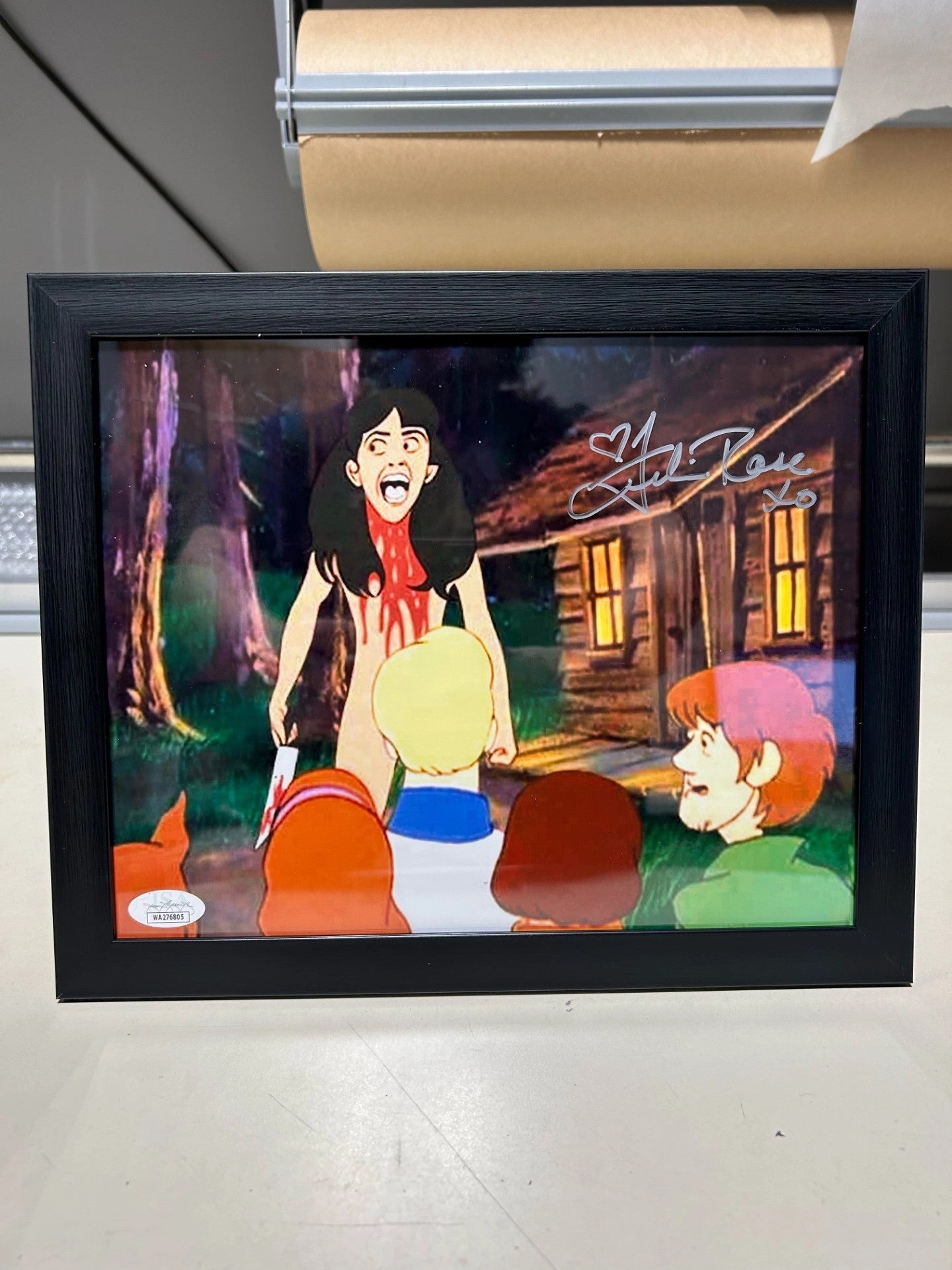 Playful Lights Haunted Masks Felissa Rose Signed Sleepaway Camp Scooby Doo 8x10 Photo JSA Certified Framed