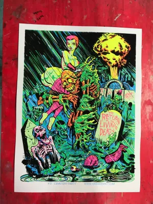 Cemetery Party Blacklight Poster Mystical Masks