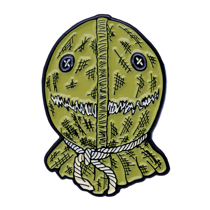 Trick r Treat Sam Burlap Enamel Pin Eerie Accents Wicked Decorations