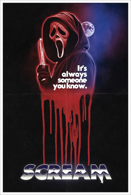 Whimsical Displays Scream - It's Always Someone You Know Ghostface Poster