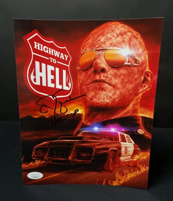 CJ Graham Signed Highway to Hell Hellcop 8x10 Photo - JSA Certified Scary Crafts Monster Displays