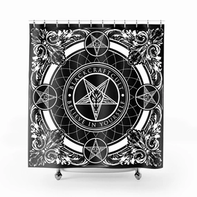 Festive Masks Fantastic Supplies Black Craft Baroque Print - Shower Curtain