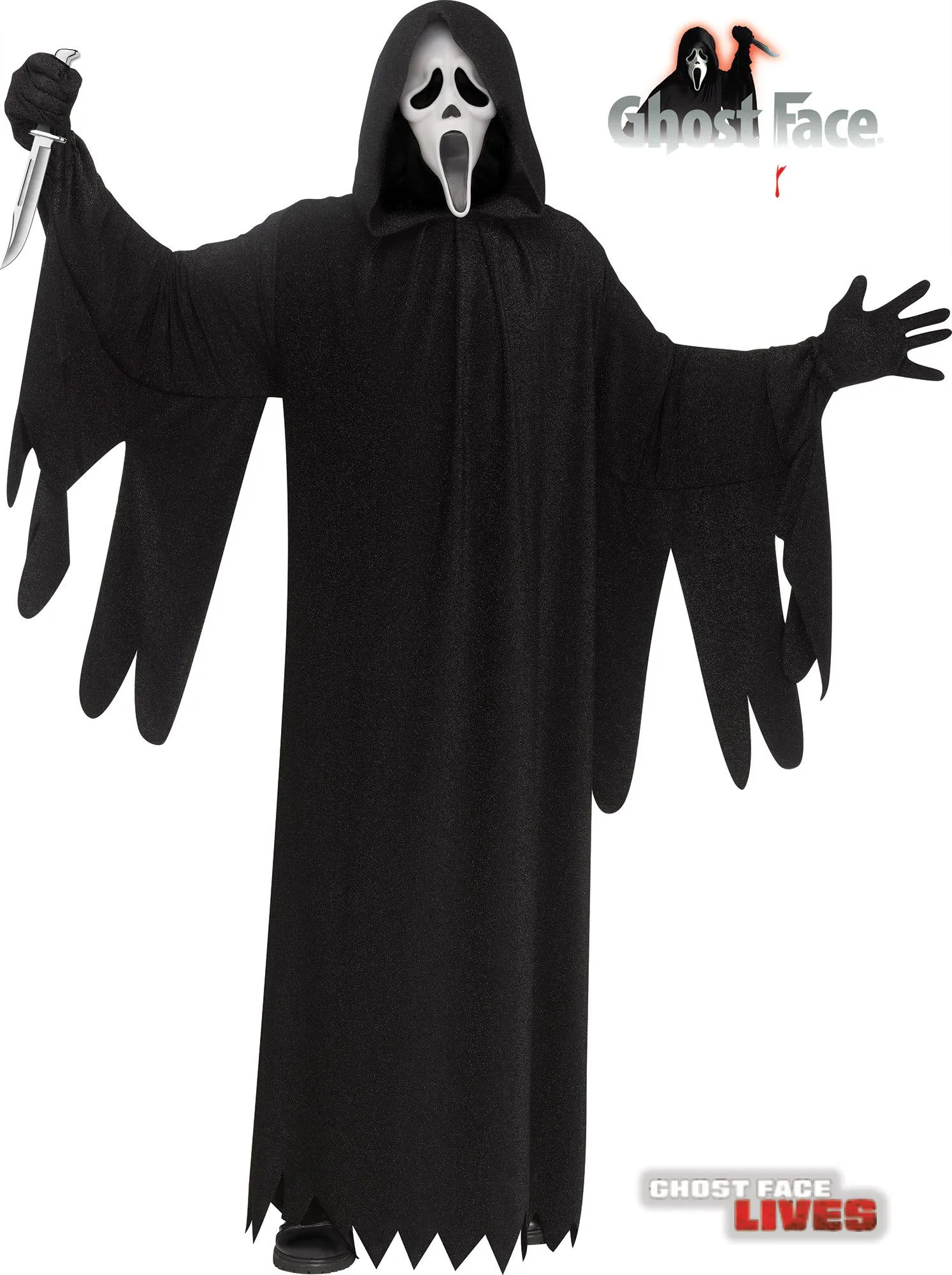 Ghostly Party Haunted Decorations Ghost Face Adult Costume - 25th Anniversary Movie Edition