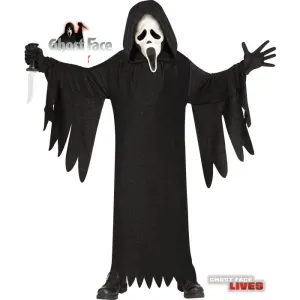 Ghost Face Child Costume - 25th Anniversary Movie Edition Ghostly Props Playful Lights