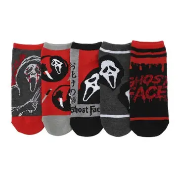 Ghost Face Women's 5 Pair Ankle Socks Enchanting Figures